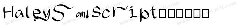 Haleys Script字体转换
